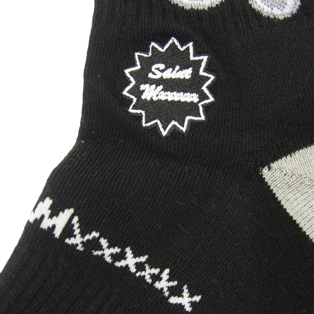 SAINT MICHAEL セントマイケル 26SS SM-MK8-0000-109 SAINT SOCKS ソックス 靴下 グレー ブラック系 M【新古品】【未使用】【中古】