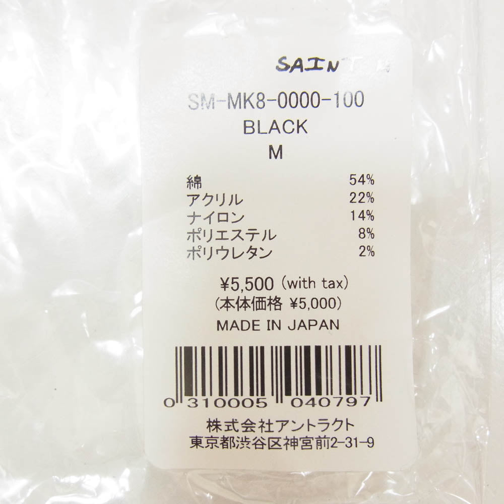 SAINT MICHAEL セントマイケル 26SS SM-MK8-0000-100 DOT SOCKS ドット ソックス 靴下 ブラック系 M【新古品】【未使用】【中古】