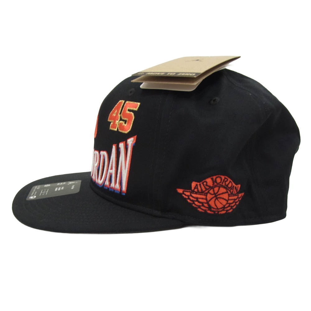 SAINT MICHAEL セントマイケル NIKE AIR JORDAN ナイキ ジョーダン 26SS SM-MK8-0000-J09 UJ PRO CAP S FB STM 刺繍 ロゴ キャップ スナップバック 帽子 ブラック系 ML【極上美品】【中古】