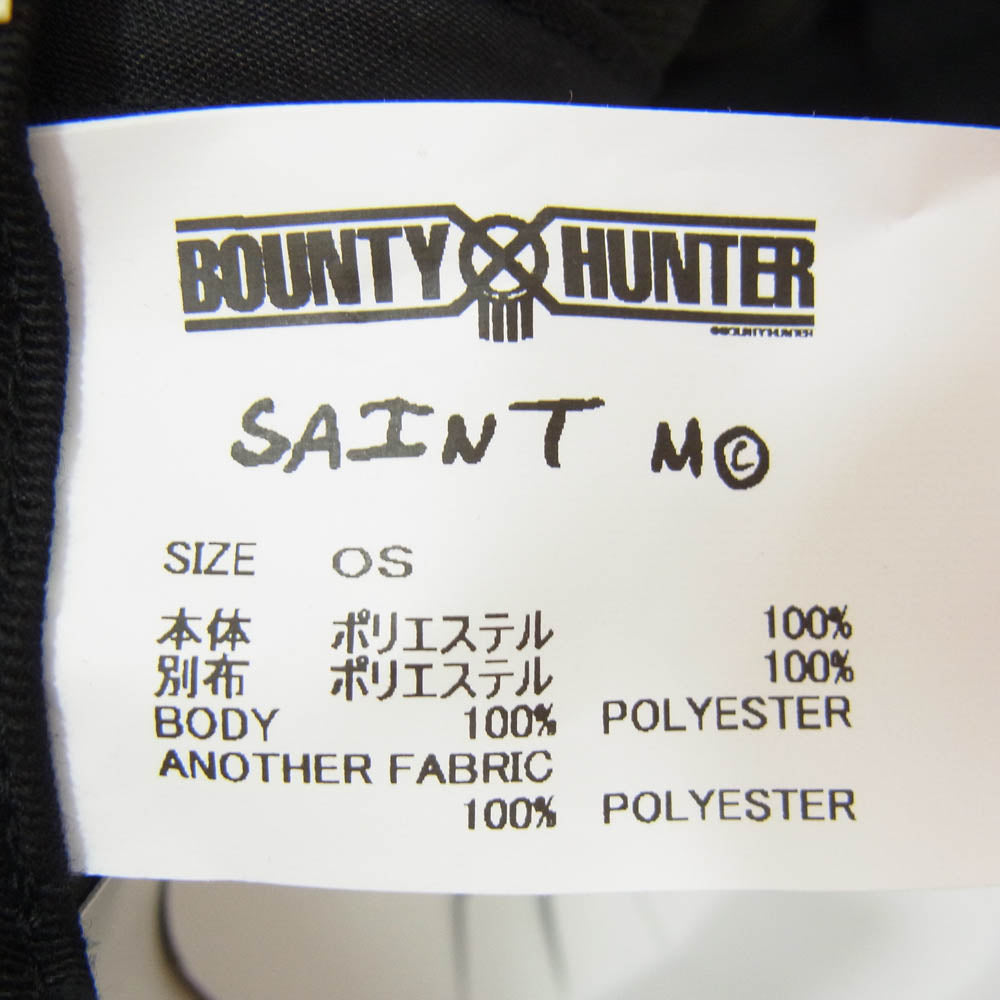 SAINT MICHAEL セントマイケル BOUNTY HUNTER バウンティーハンター 26SS SM-MK8-0000-C36 x BOUNTY HUNTER バウンティーハンター BH_CAP SKULL-KUN 刺繍 キャップ スナップバック 帽子 ブラック系【極上美品】【中古】