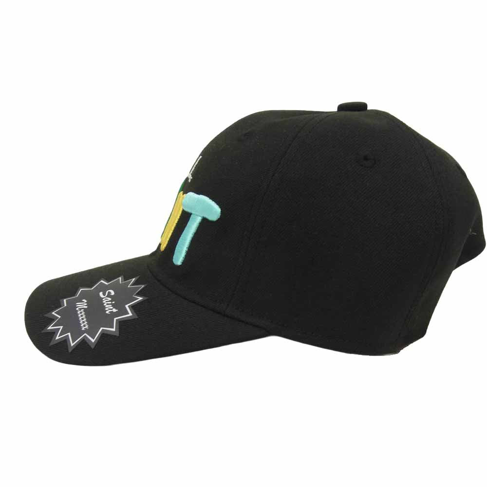 SAINT MICHAEL セントマイケル 26SS SM-MK8-0000-080 CAP LOVE ALL 刺繍 キャップ スナップバック 帽子 ブラック系 OS【極上美品】【中古】