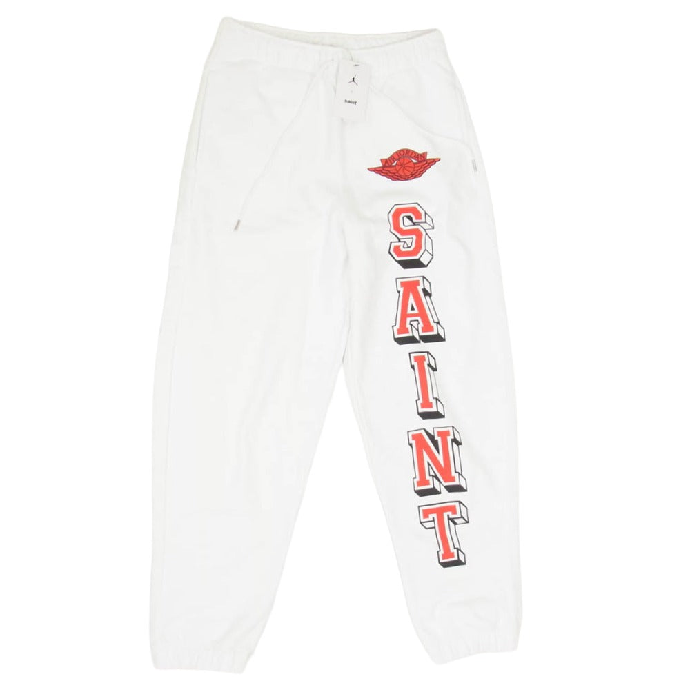 SAINT MICHAEL セントマイケル NIKE AIR JORDAN ナイキ ジョーダン 26SS SM-MK8-0000-J06 x JORDAN BRAND ジョーダンブランド MJ SM FLC PANT スウェットパンツ ホワイト系 S【極上美品】【中古】