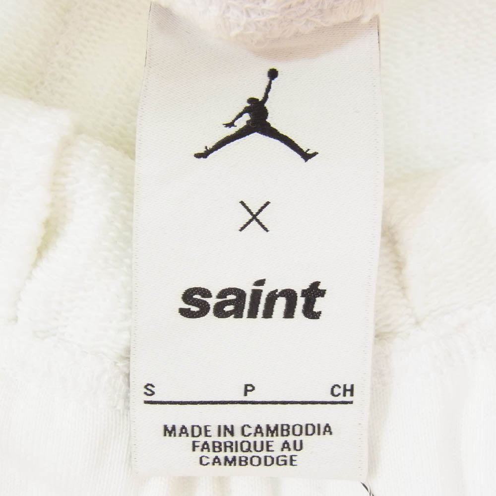 SAINT MICHAEL セントマイケル NIKE AIR JORDAN ナイキ ジョーダン 26SS SM-MK8-0000-J06 x JORDAN BRAND ジョーダンブランド MJ SM FLC PANT スウェットパンツ ホワイト系 S【極上美品】【中古】