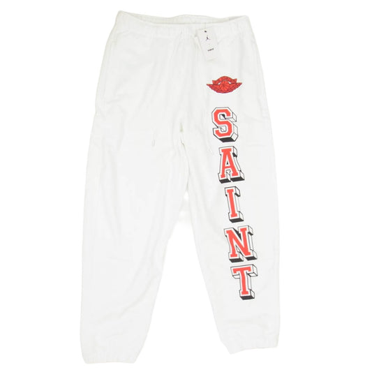 SAINT MICHAEL セントマイケル NIKE AIR JORDAN ナイキ ジョーダン 26SS SM-MK8-0000-J06 x JORDAN BRAND ジョーダンブランド MJ SM FLC PANT スウェットパンツ ホワイト系 M【極上美品】【中古】
