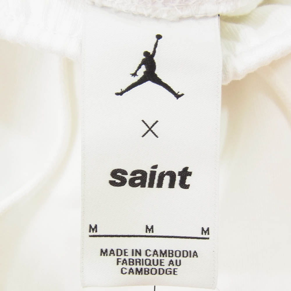 SAINT MICHAEL セントマイケル NIKE AIR JORDAN ナイキ ジョーダン 26SS SM-MK8-0000-J06 x JORDAN BRAND ジョーダンブランド MJ SM FLC PANT スウェットパンツ ホワイト系 M【極上美品】【中古】