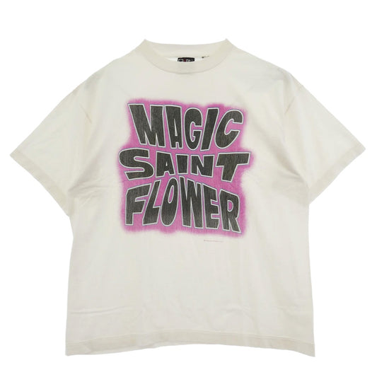 SAINT MICHAEL セントマイケル 26SS SM-MK8-0000-010 MAGIC SAINT SS T-SHIRT ヴィンテージ加工 半袖 Tシャツ ホワイト系 L【極上美品】【中古】