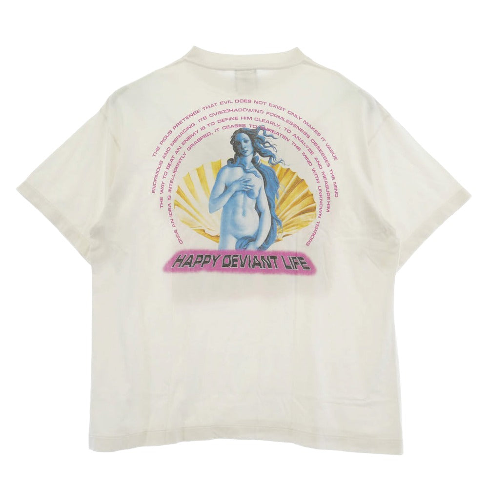 SAINT MICHAEL セントマイケル 26SS SM-MK8-0000-010 MAGIC SAINT SS T-SHIRT ヴィンテージ加工 半袖 Tシャツ ホワイト系 L【極上美品】【中古】