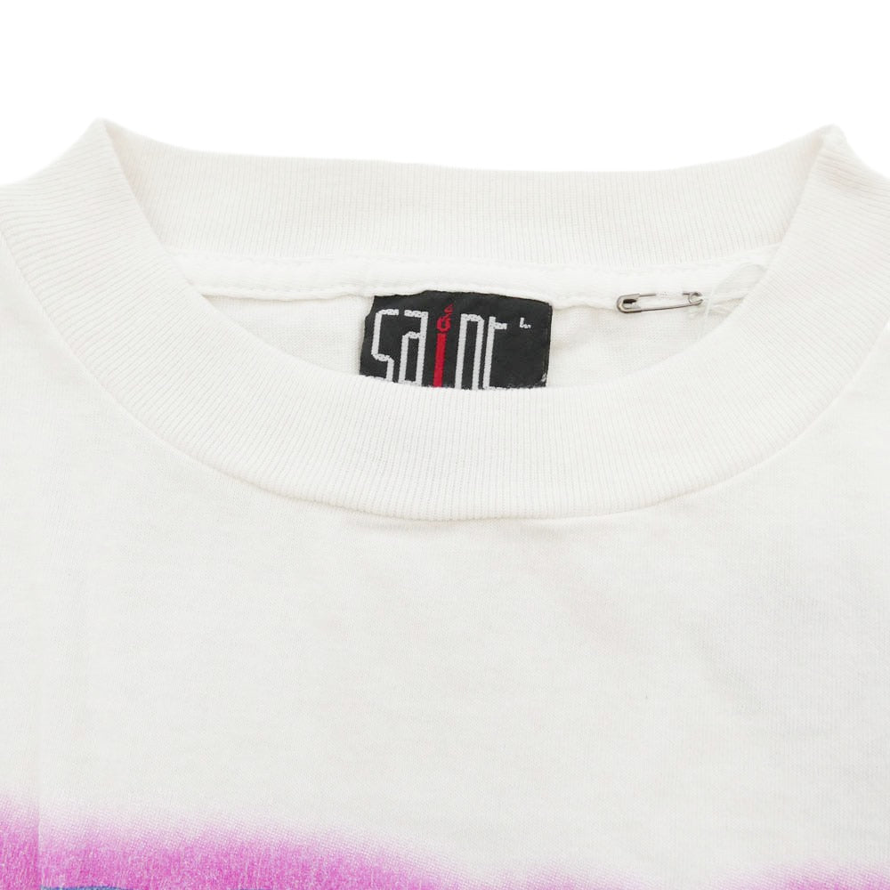 SAINT MICHAEL セントマイケル 26SS SM-MK8-0000-010 MAGIC SAINT SS T-SHIRT ヴィンテージ加工 半袖 Tシャツ ホワイト系 L【極上美品】【中古】