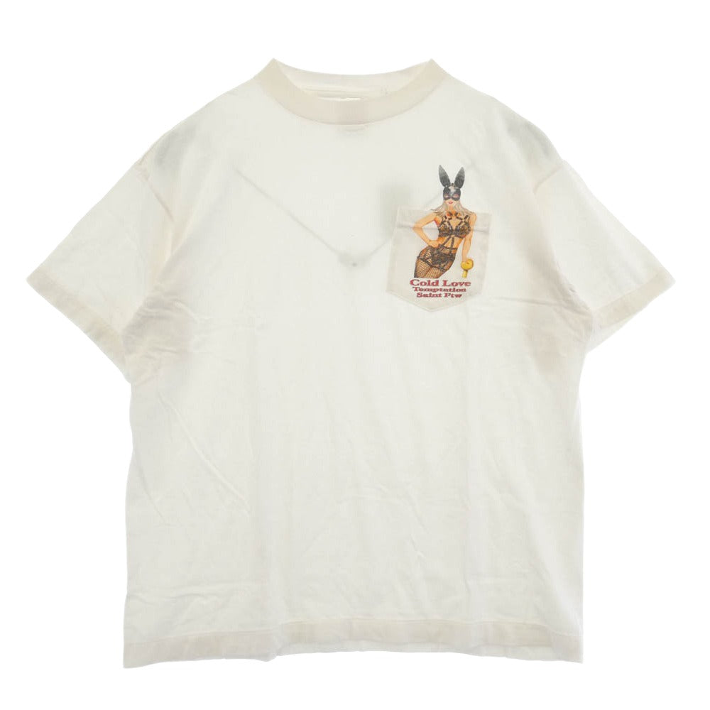 SAINT MICHAEL セントマイケル 26SS SM-MK8-0000-017 POCKET_SS T-SHIRT 胸ポケット 半袖 Tシャツ Mサイズ ホワイト系 M【極上美品】【中古】