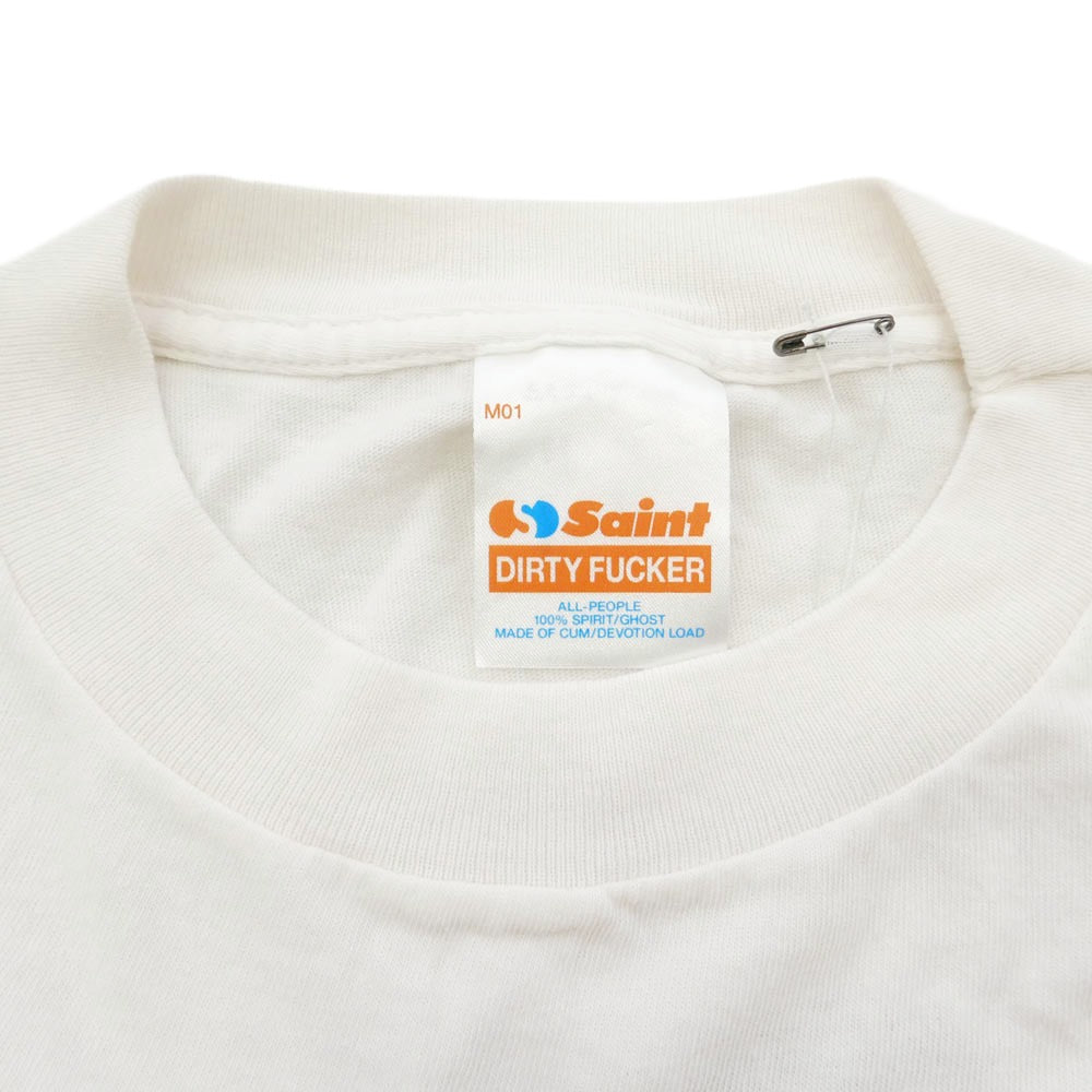 SAINT MICHAEL セントマイケル 26SS SM-MK8-0000-017 POCKET_SS T-SHIRT 胸ポケット 半袖 Tシャツ Mサイズ ホワイト系 M【極上美品】【中古】