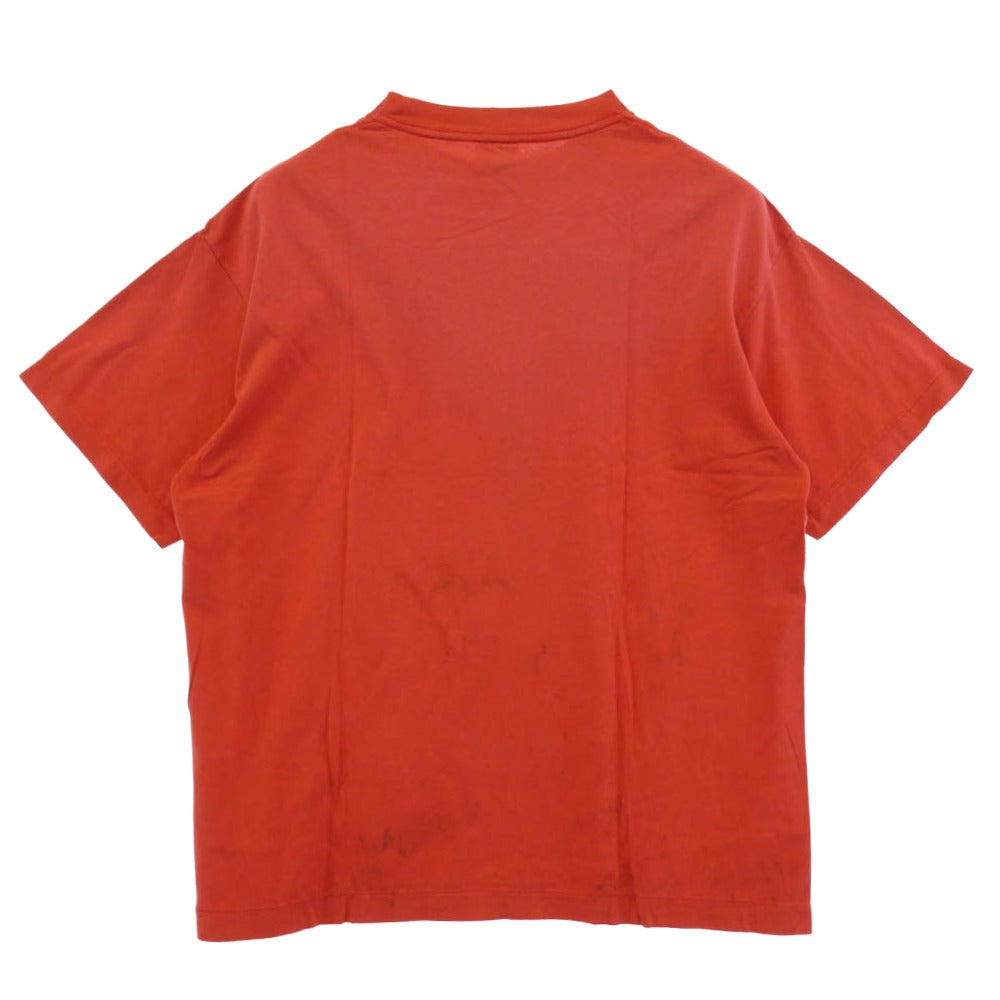 SAINT MICHAEL セントマイケル 26SS SM-MK8-0000-024 SAINT!_SS T-SHIRT ヴィンテージ加工 半袖 Tシャツ レッド系 L【極上美品】【中古】
