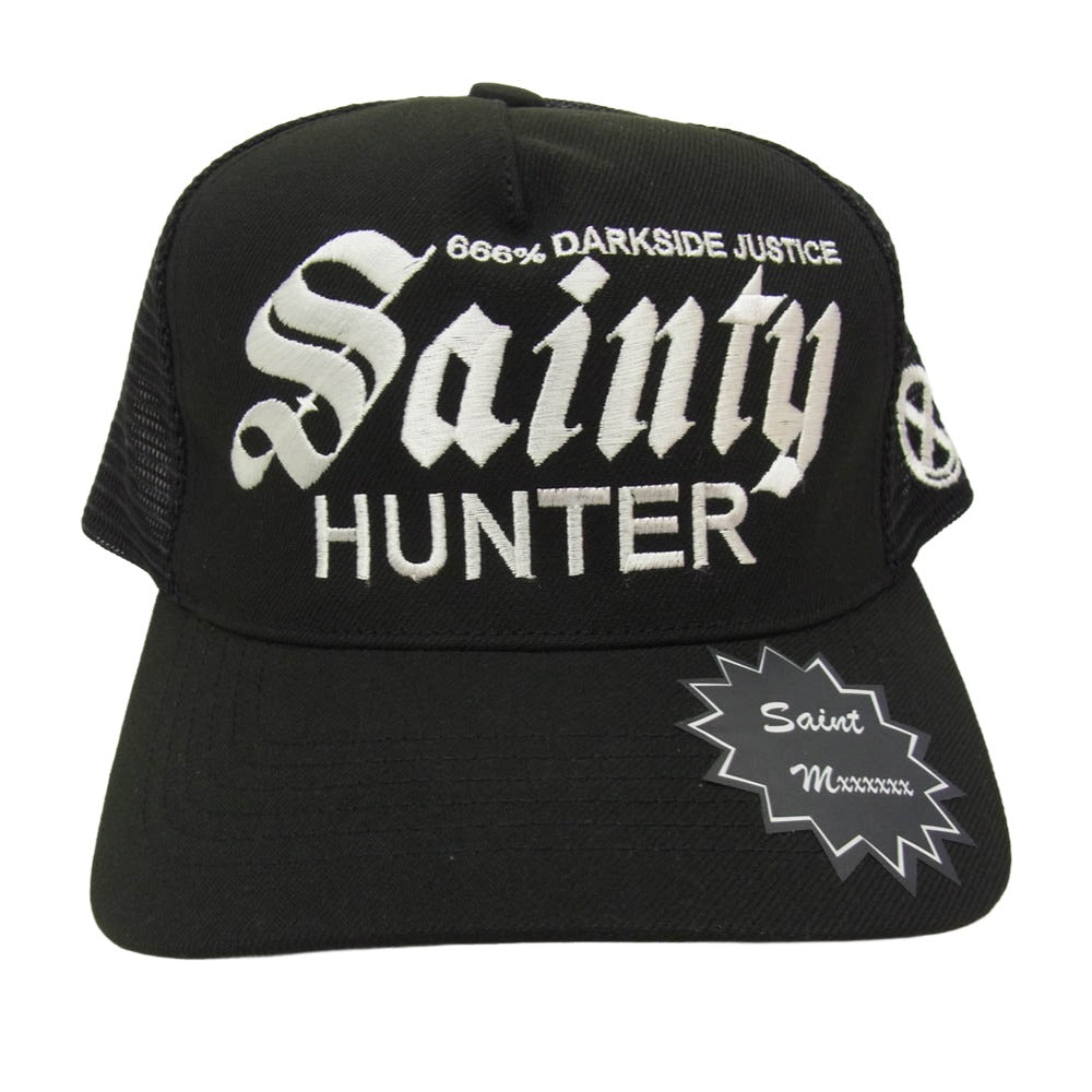 SAINT MICHAEL セントマイケル BOUNTY HUNTER バウンティーハンター 26SS SM-MK8-0000-C37 x BOUNTY HUNTER バウンティーハンター MESH CAP 刺繍 メッシュキャップ スナップバック 帽子 ブラック系【極上美品】【中古】