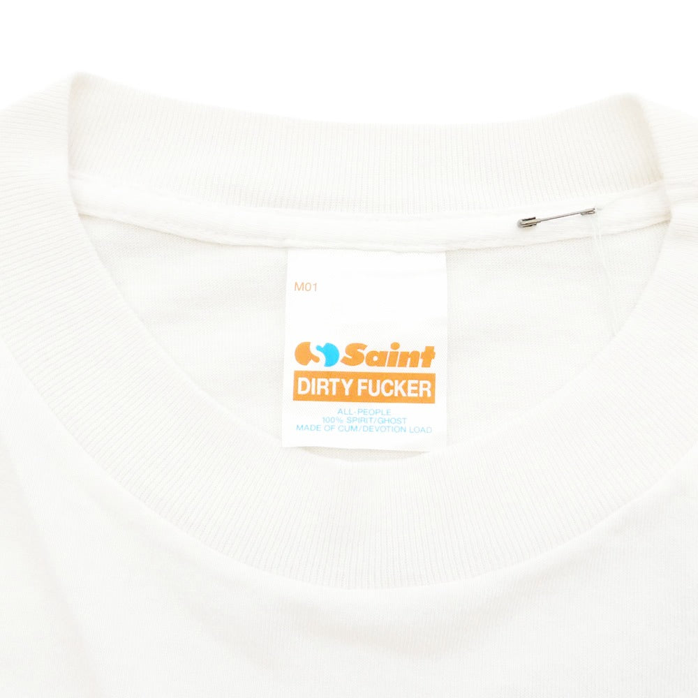 SAINT MICHAEL セントマイケル 26SS SM-MK8-0000-017 POCKET_SS T-SHIRT 胸ポケット 半袖 Tシャツ Lサイズ ホワイト系 L【極上美品】【中古】