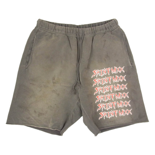 SAINT MICHAEL セントマイケル 26SS SM-MK8-0000-068 SAINT MXX SWEAT SHORTS スウェット ショーツ ショート ハーフ パンツ グレー系 M【極上美品】【中古】