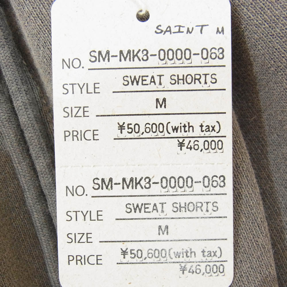 SAINT MICHAEL セントマイケル 26SS SM-MK8-0000-068 SAINT MXX SWEAT SHORTS スウェット ショーツ ショート ハーフ パンツ グレー系 M【極上美品】【中古】
