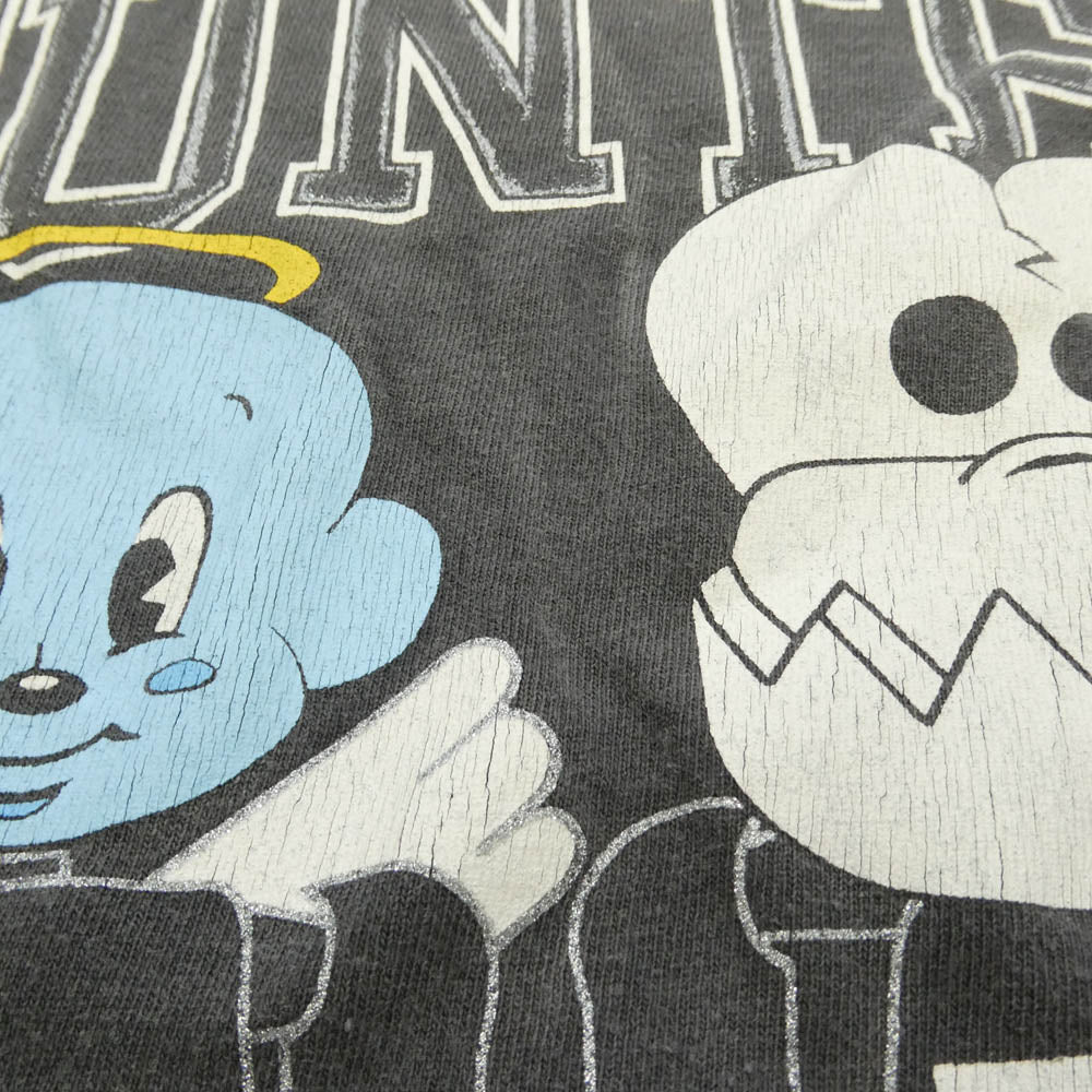 SAINT MICHAEL セントマイケル BOUNTY HUNTER バウンティーハンター 26SS SM-MK8-0000-C28 x BOUNTY HUNTER バウンティーハンター BH_SS TEE SKULL-K&BABY-M ヴィンテージ加工 半袖 Tシャツ Lサイズ グレー系 L【極上美品】【中古】