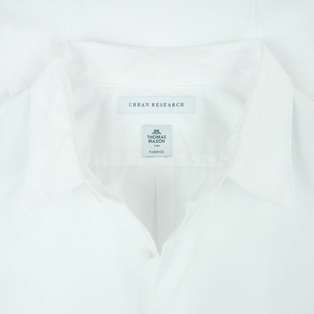 URBAN RESEARCH アーバンリサーチ THOMAS MASON 長袖 レギュラー カラー シャツ コットン 中国製 ホワイト系 M【中古】