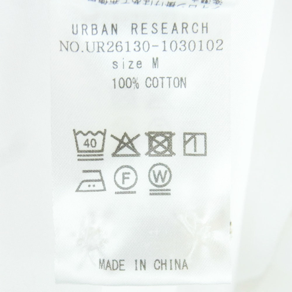 URBAN RESEARCH アーバンリサーチ THOMAS MASON 長袖 レギュラー カラー シャツ コットン 中国製 ホワイト系 M【中古】