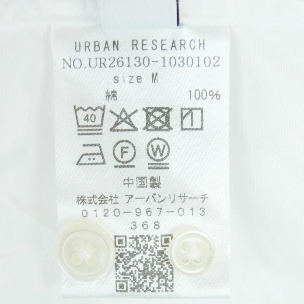 URBAN RESEARCH アーバンリサーチ THOMAS MASON 長袖 レギュラー カラー シャツ コットン 中国製 ホワイト系 M【中古】