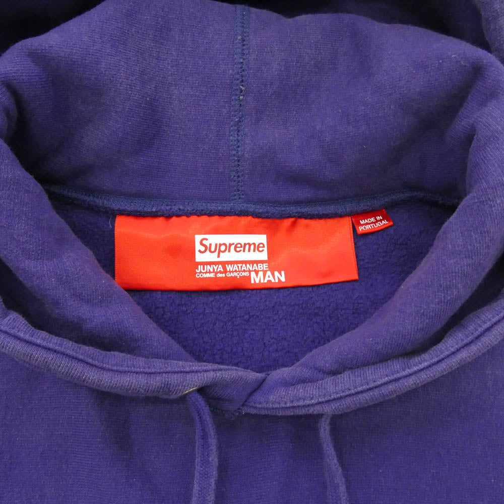 Supreme シュプリーム JUNYA WATANABE COMME des GARCONS MAN ジュンヤワタナベコムデギャルソンマン 21AW × JUNYA WATANABE COMME des GARCONS MAN ジュンヤワタナベ コムデギャルソンマン Hooded Sweatshirt フーデッド スウェットシャツ プルオーバー パーカー パープル系 L【中古】