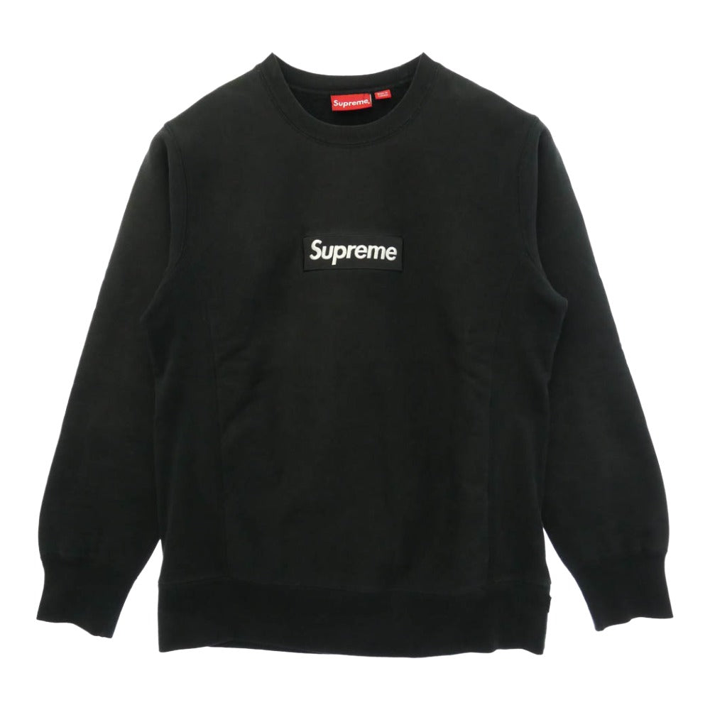 Supreme シュプリーム 15AW ワングラム期 Box Logo Crewneck Sweatshirt ボックスロゴ クルーネック スウェット トレーナー ブラック系 M【中古】