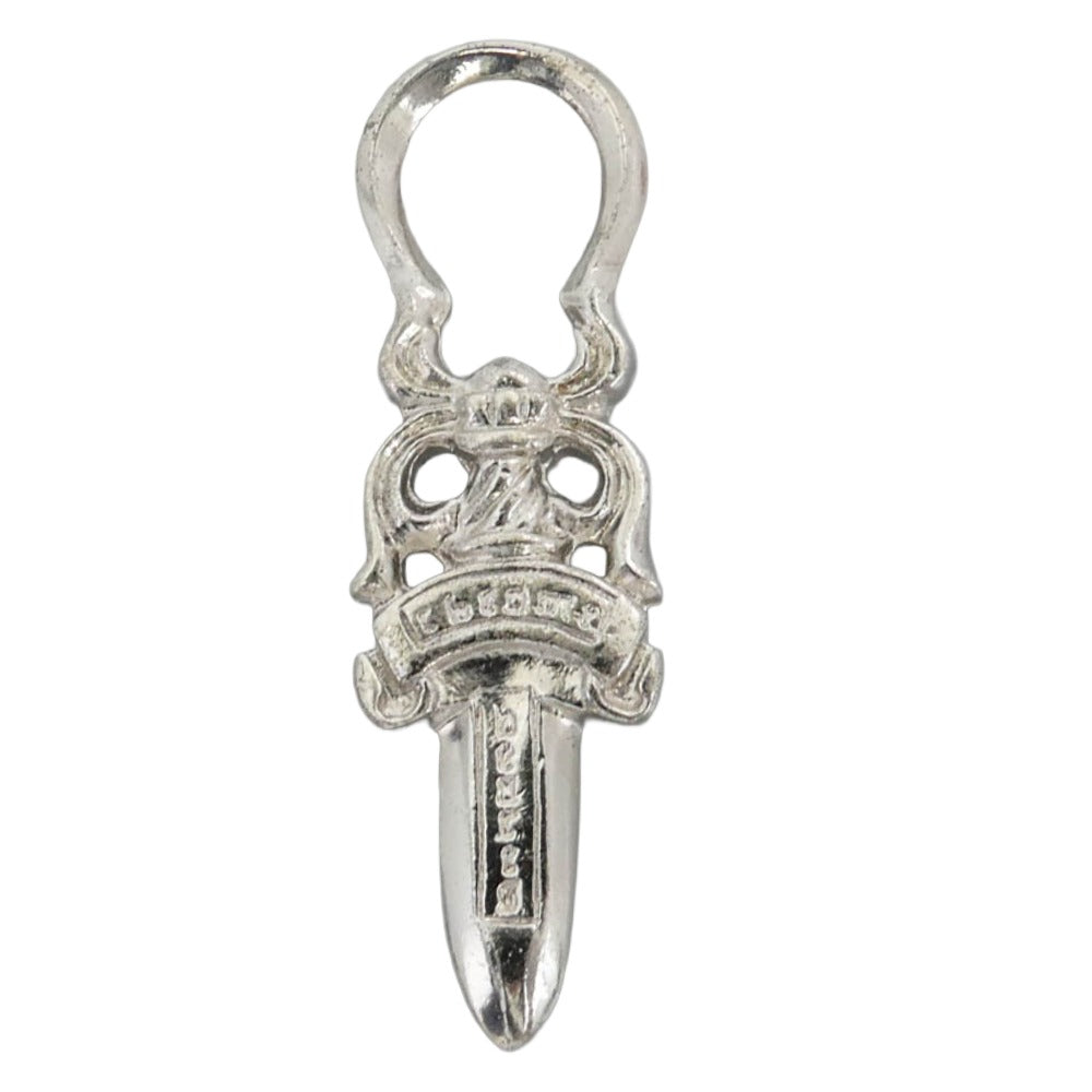 CHROME HEARTS クロムハーツ（原本無） #5 DAGGER ZIP2 ホワイトロジウムコーティング ダガーチャーム ペンダントトップ シルバー系【中古】