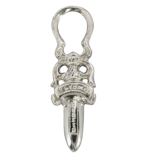 CHROME HEARTS クロムハーツ（原本無） #5 DAGGER ZIP2 ホワイトロジウムコーティング ダガーチャーム ペンダントトップ シルバー系【中古】