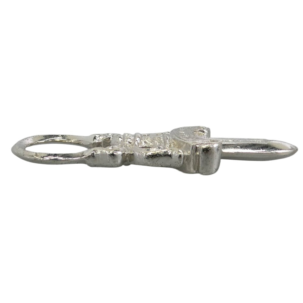 CHROME HEARTS クロムハーツ（原本無） #5 DAGGER ZIP2 ホワイトロジウムコーティング ダガーチャーム ペンダントトップ シルバー系【中古】