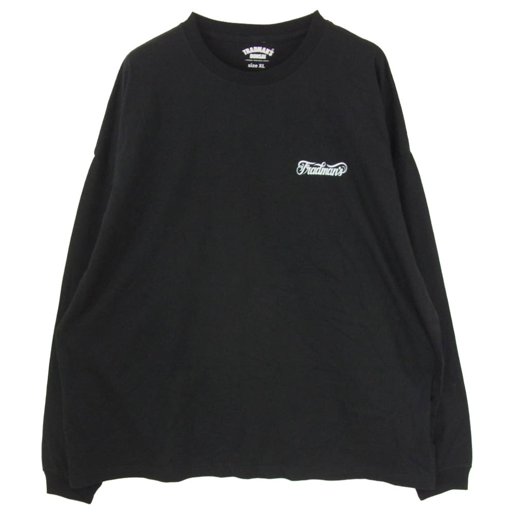 トラッドマンズ ボンサイ JOE SIGN LONG SLEEVE プリント カットソー 長袖 Tシャツ ブラック系 XL【美品】【中古】