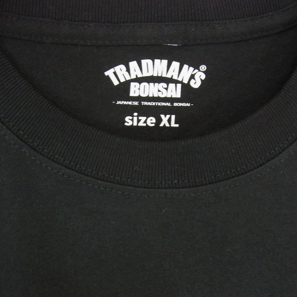 トラッドマンズ ボンサイ JOE SIGN LONG SLEEVE プリント カットソー 長袖 Tシャツ ブラック系 XL【美品】【中古】
