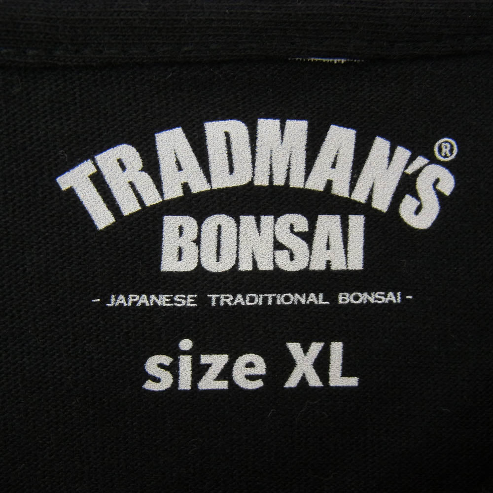 トラッドマンズ ボンサイ JOE SIGN LONG SLEEVE プリント カットソー 長袖 Tシャツ ブラック系 XL【美品】【中古】