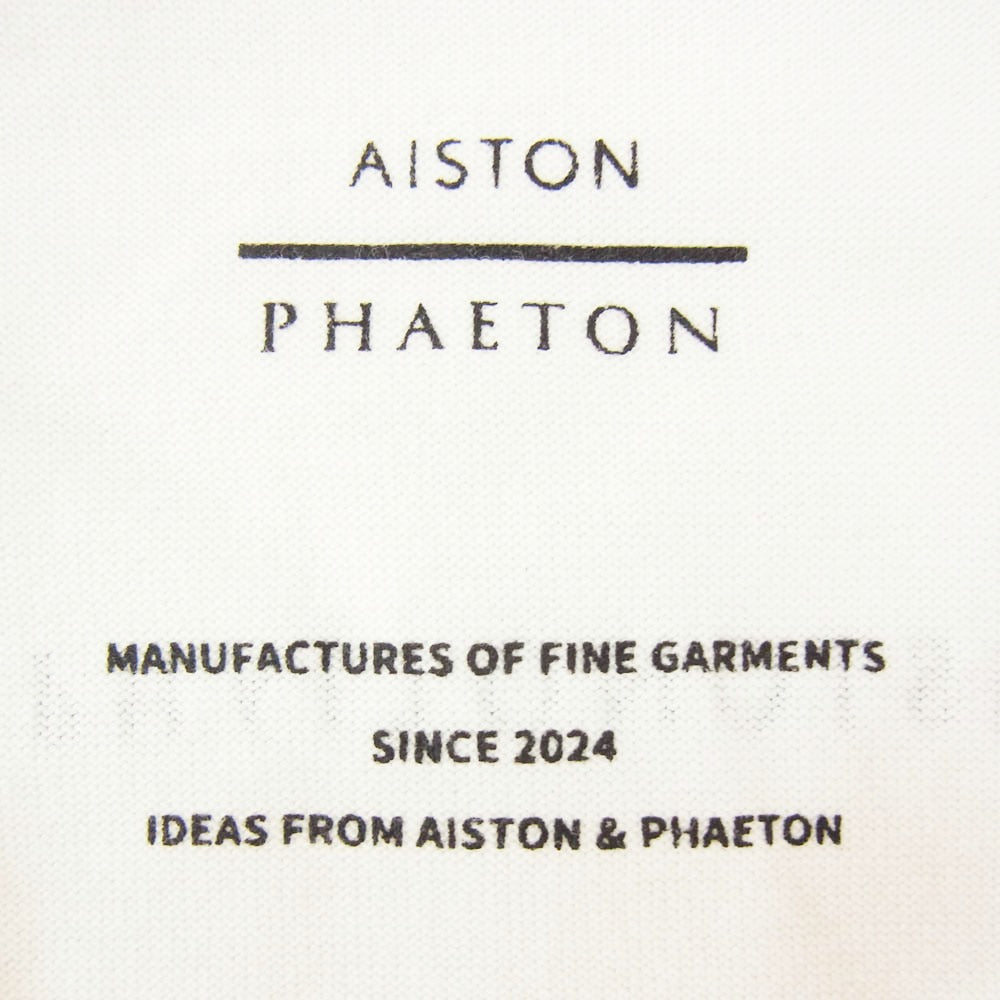 アイストン 02APTS100A × PHAETON フェートン PHOTO T-SHIRT フォトプリント 半袖 Tシャツ ホワイト系 L【極上美品】【中古】