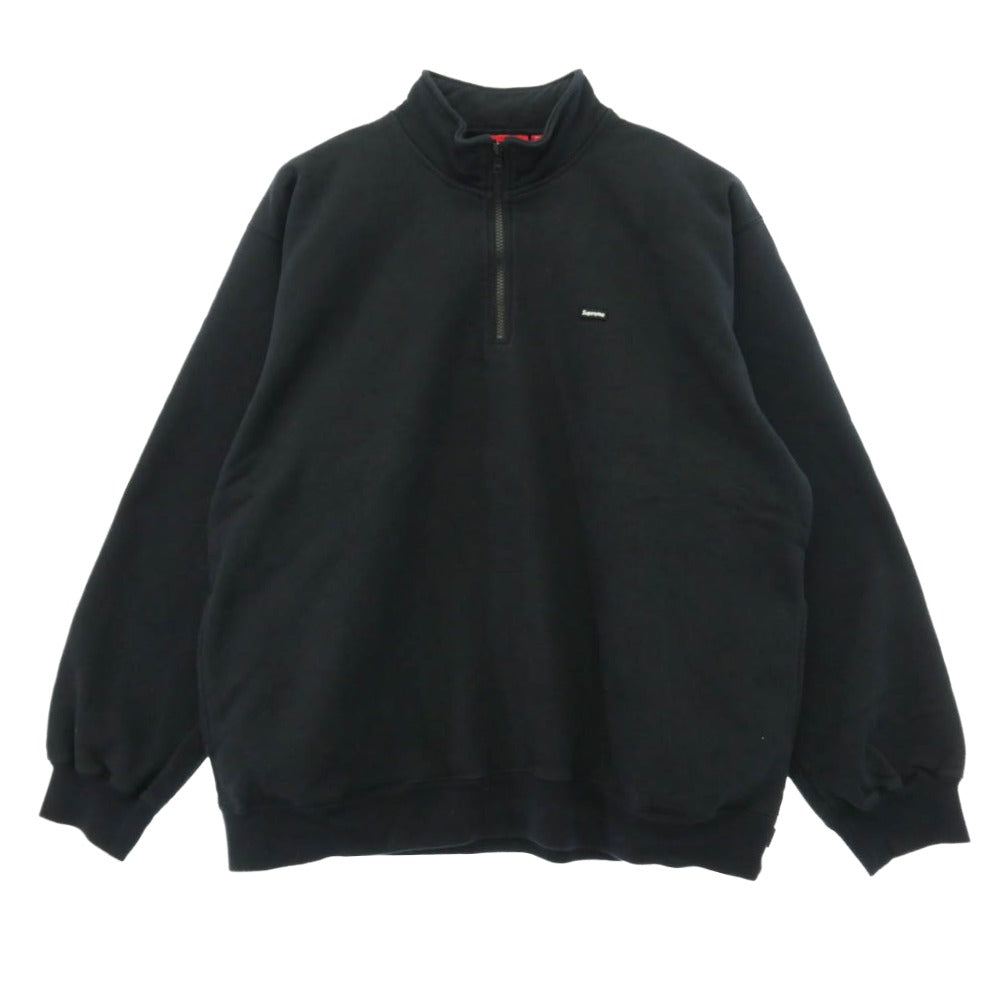 Supreme シュプリーム 25SS Small Box Half Zip Pullover スモールボックスロゴ ハーフジップ プルオーバー スウェット ブラック系 XL【中古】