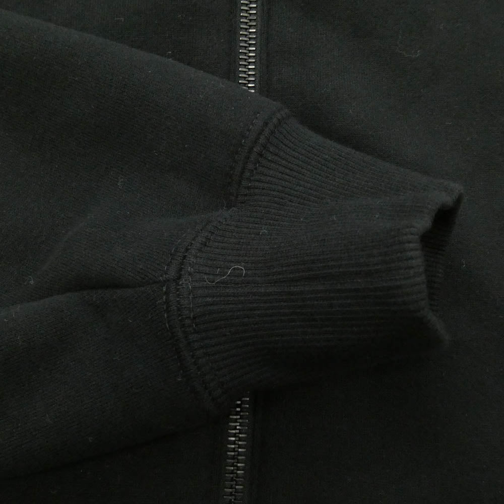 SAINT LAURENT サンローラン 802136 Y36SW Half Zip Logo Hoodie ハーフジップ スウェット ロゴ刺繍 プルオーバー フーディー パーカー ブラック系 M【極上美品】【中古】