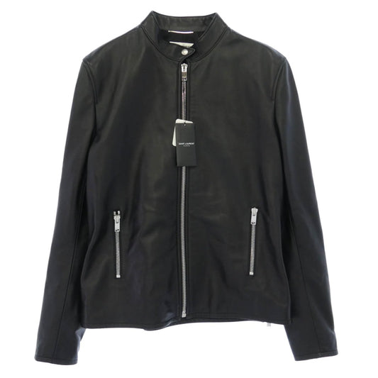 SAINT LAURENT サンローラン 362239 Y5YA1 Keith single riders jacket キースレーサー レザー シングル ライダース ジャケット ブラック系 54【極上美品】【中古】