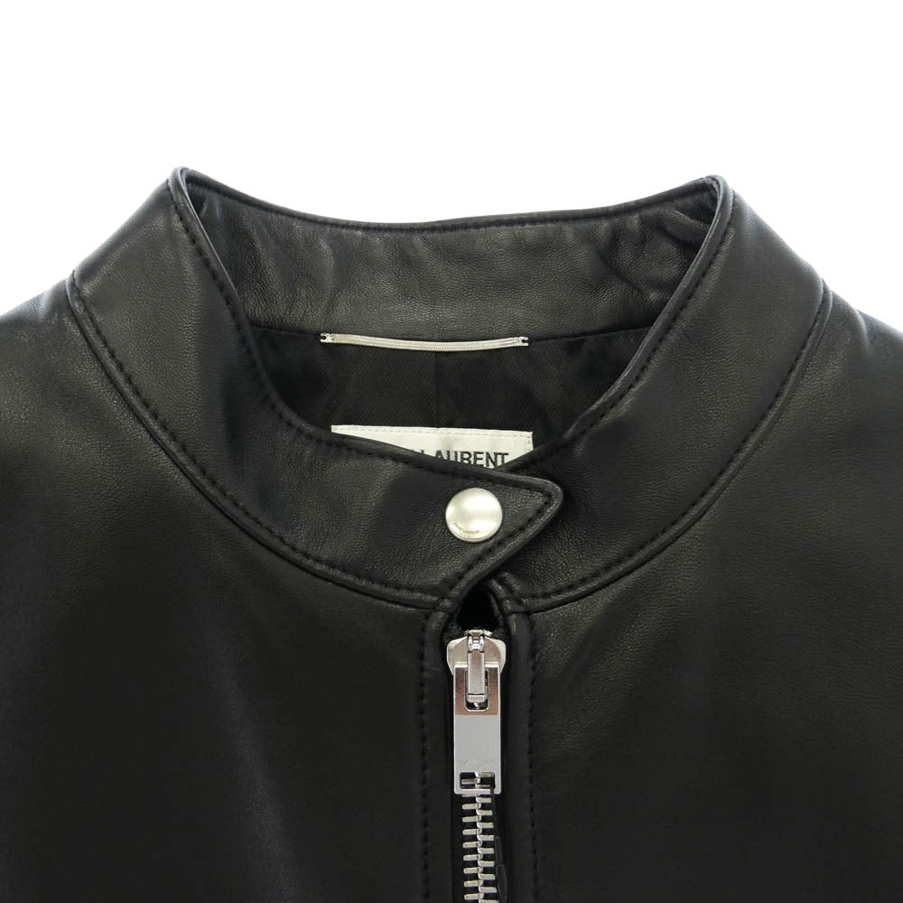 SAINT LAURENT サンローラン 362239 Y5YA1 Keith single riders jacket キースレーサー レザー シングル ライダース ジャケット ブラック系 54【極上美品】【中古】