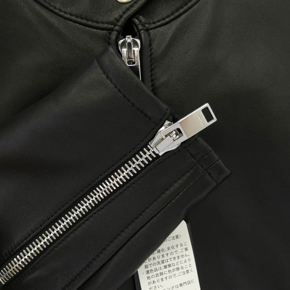 SAINT LAURENT サンローラン 362239 Y5YA1 Keith single riders jacket キースレーサー レザー シングル ライダース ジャケット ブラック系 54【極上美品】【中古】