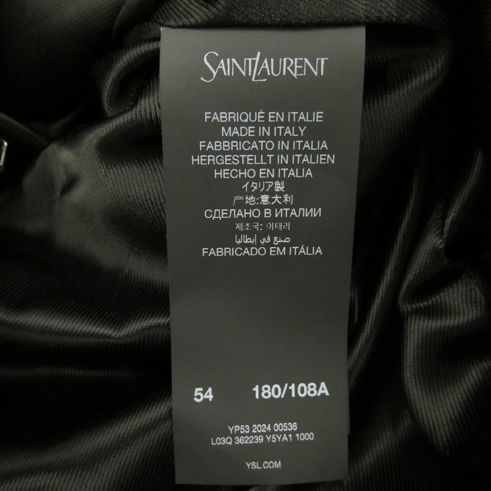 SAINT LAURENT サンローラン 362239 Y5YA1 Keith single riders jacket キースレーサー レザー シングル ライダース ジャケット ブラック系 54【極上美品】【中古】