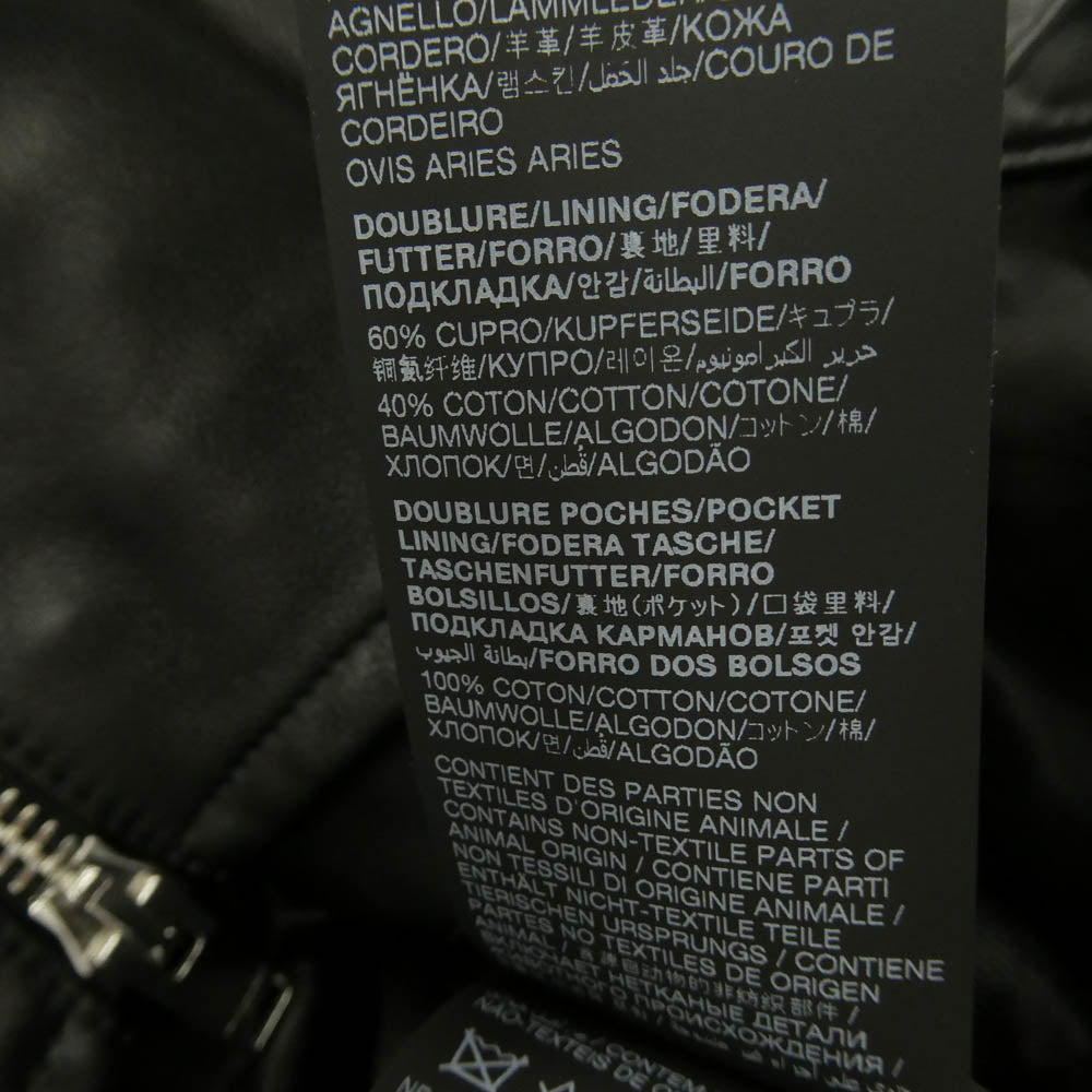 SAINT LAURENT サンローラン 362239 Y5YA1 Keith single riders jacket キースレーサー レザー シングル ライダース ジャケット ブラック系 54【極上美品】【中古】