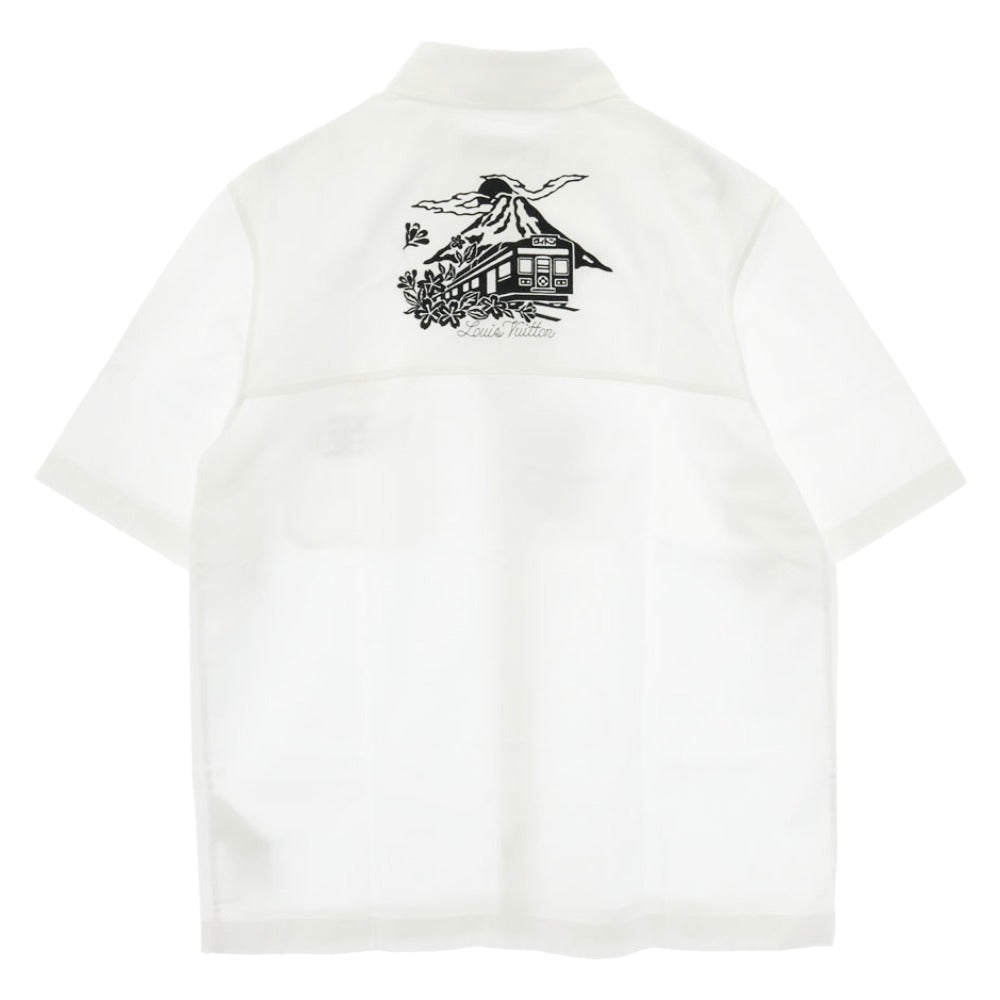 LOUIS VUITTON ルイ・ヴィトン 25AW HTS76W × NIGO ニゴー エンベリッシュド 刺繍 コットン 半袖シャツ ホワイト系 S【極上美品】【中古】