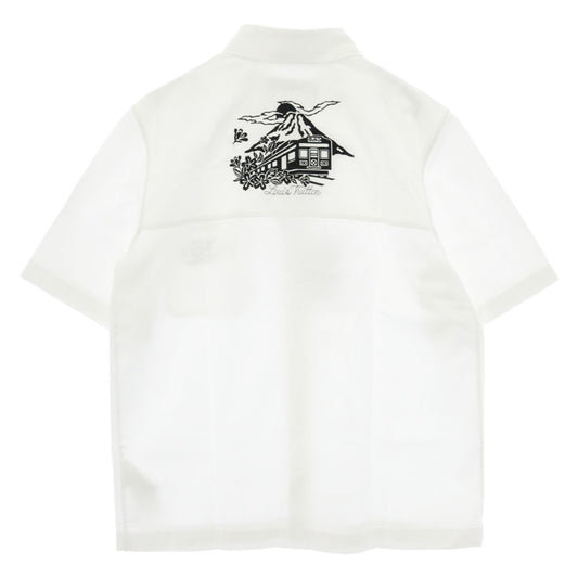 LOUIS VUITTON ルイ・ヴィトン 25AW HTS76W × NIGO ニゴー エンベリッシュド 刺繍 コットン 半袖シャツ ホワイト系 S【極上美品】【中古】