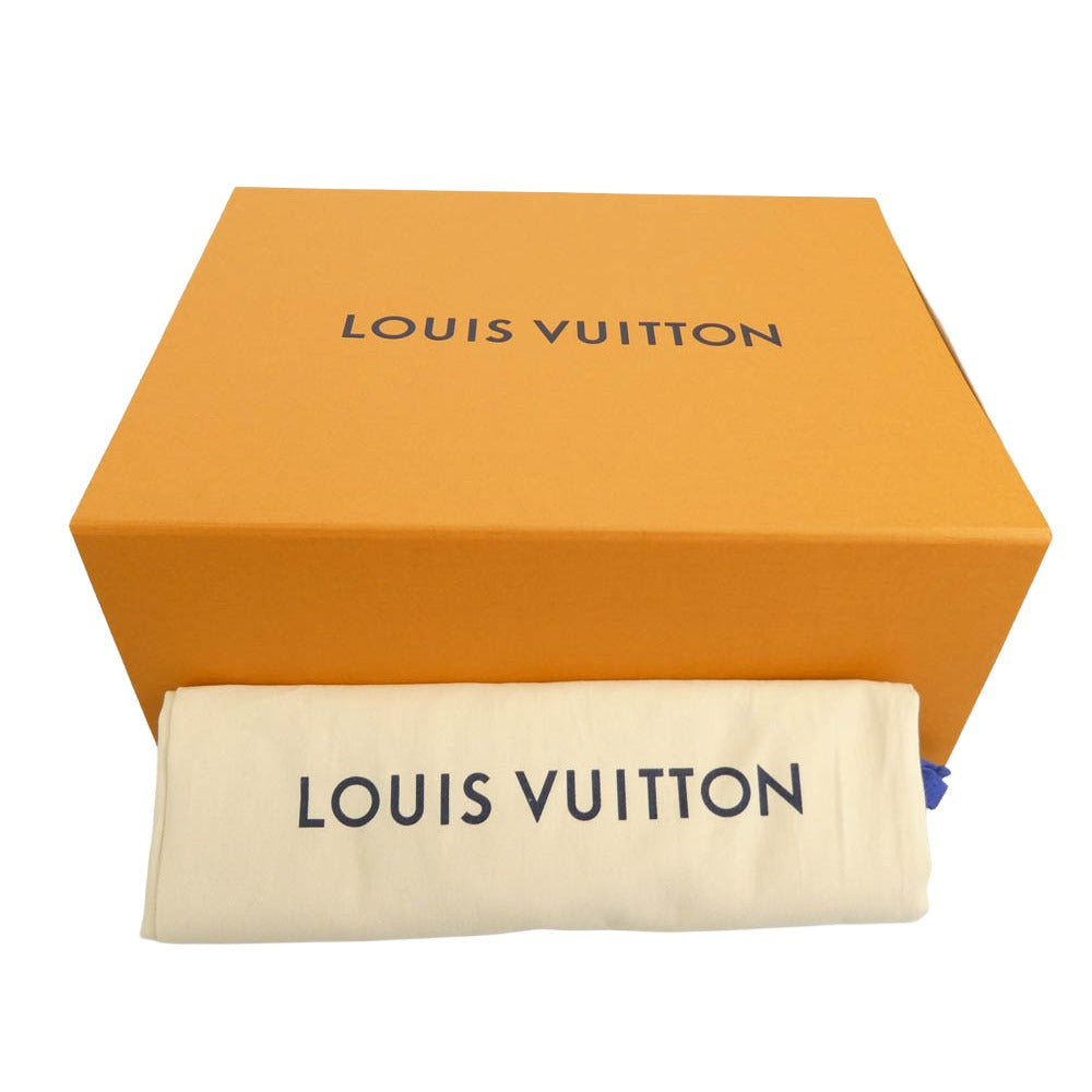LOUIS VUITTON ルイ・ヴィトン LV トレイナー スニーカー デニム レザー ローカットスニーカー ホワイト系 ピンク系 8【新古品】【未使用】【中古】