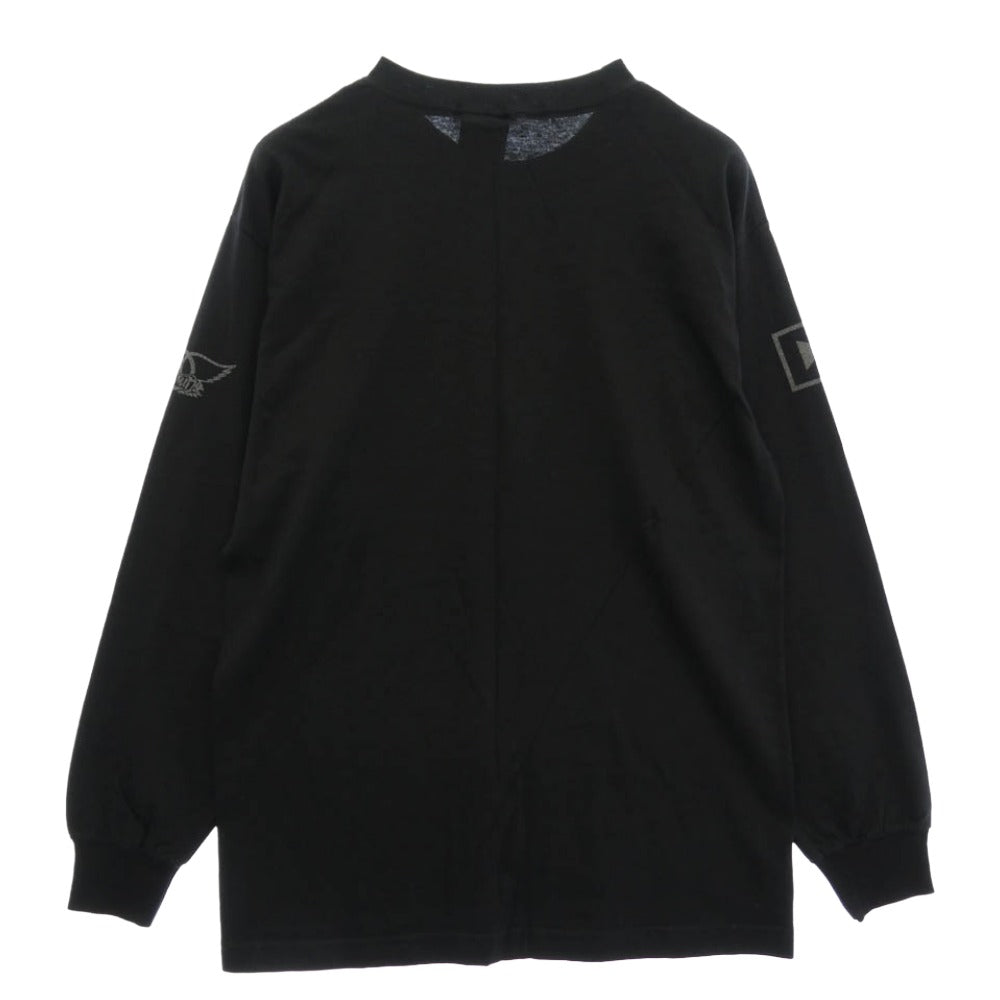 ヴィンテージ AEROSMITH エアロスミス 00s GIANT USA製 長袖 Tシャツ ブラック系 M【中古】