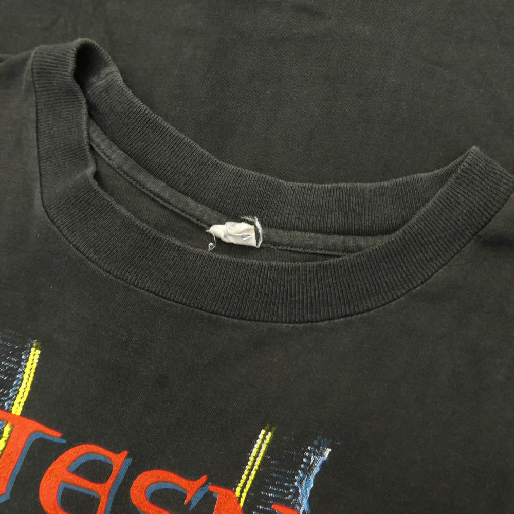 ヴィンテージ WHITESNAKE ホワイトスネーク 90s EUROPE ヨーロッパ ツアー フロント バック プリント 半袖Tシャツ チャコール系 XL【中古】