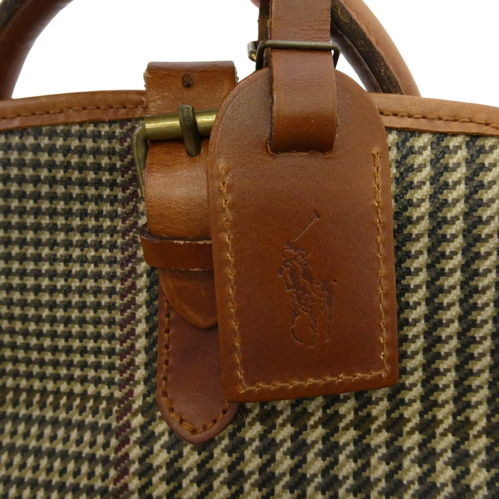 POLO RALPH LAUREN ポロ・ラルフローレン 千鳥格子 ガーメントケース ブラウン系【中古】
