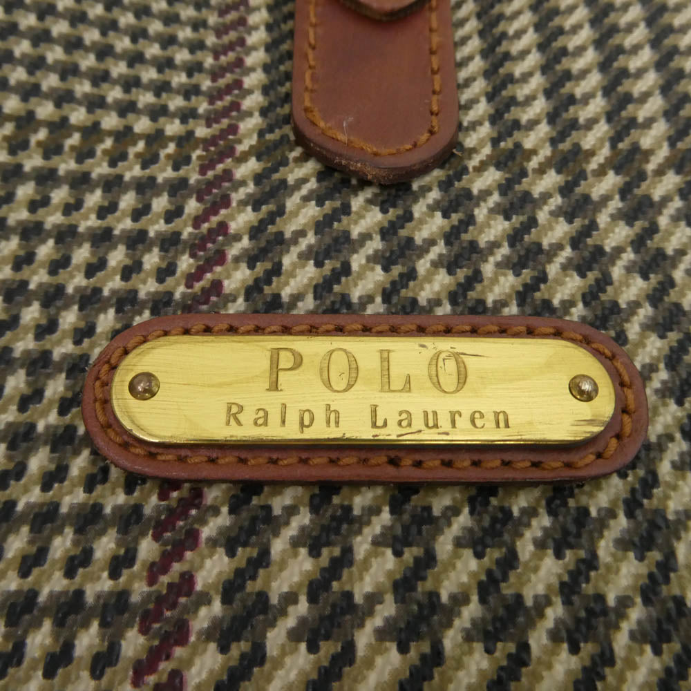 POLO RALPH LAUREN ポロ・ラルフローレン 千鳥格子 ガーメントケース ブラウン系【中古】