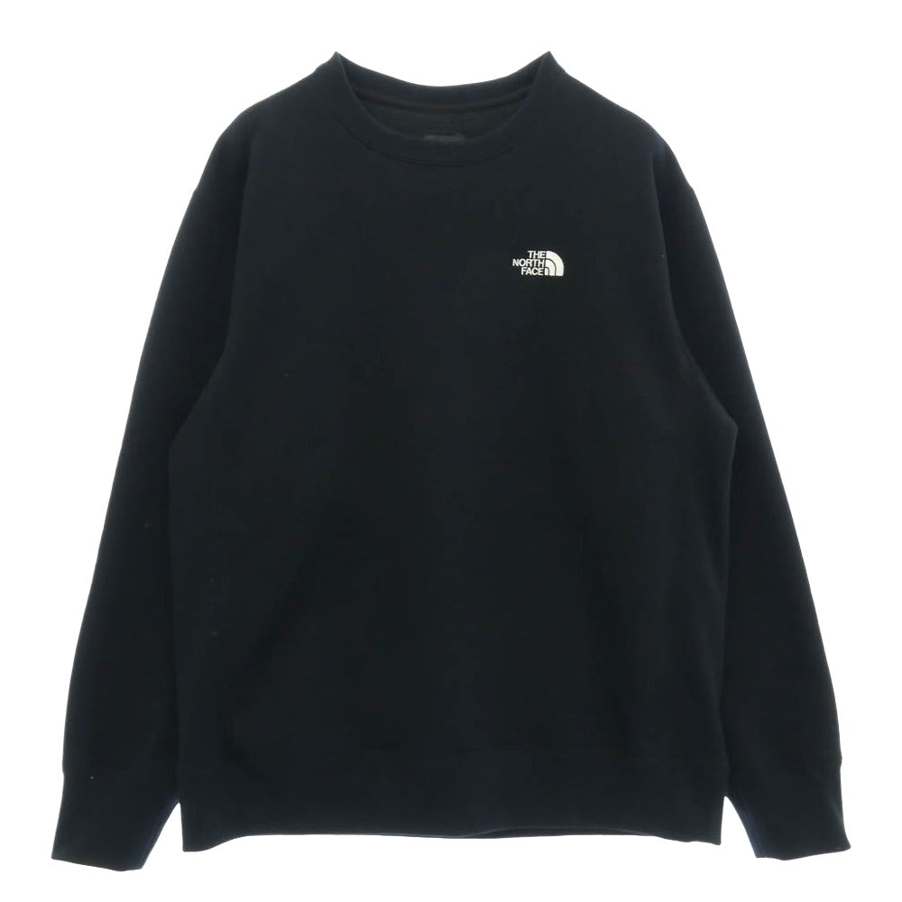 THE NORTH FACE ノースフェイス NT12104Z Small Logo Brushed Crew スモール ロゴ クルー ネック ロゴ刺繍 スウェット ブラック系 L【中古】