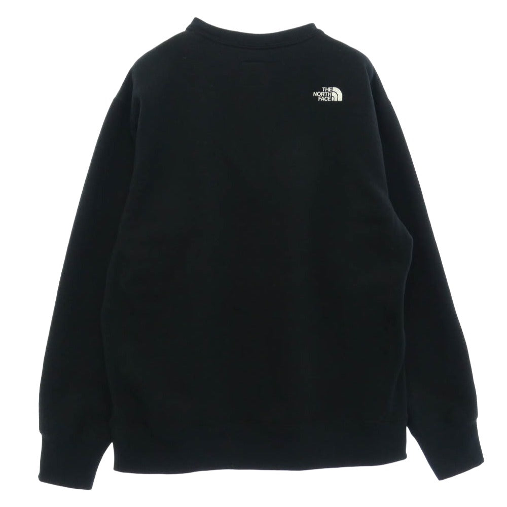 THE NORTH FACE ノースフェイス NT12104Z Small Logo Brushed Crew スモール ロゴ クルー ネック ロゴ刺繍 スウェット ブラック系 L【中古】