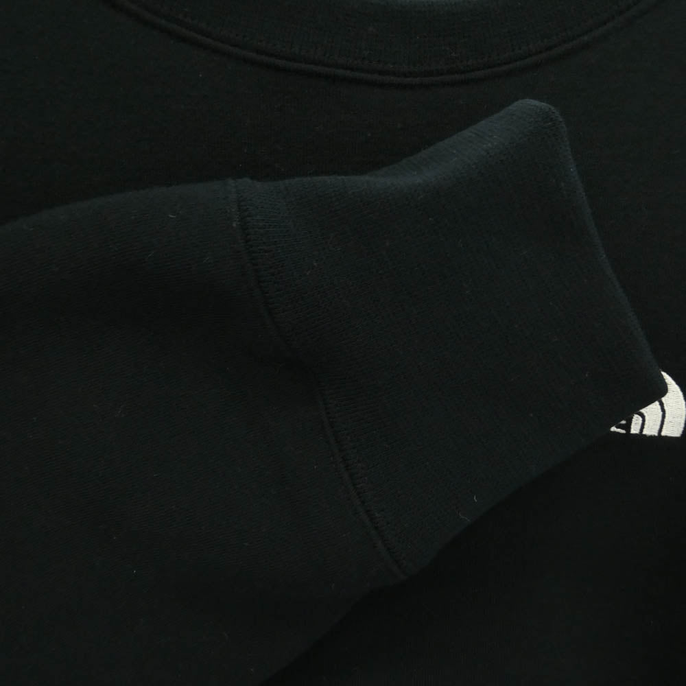 THE NORTH FACE ノースフェイス NT12104Z Small Logo Brushed Crew スモール ロゴ クルー ネック ロゴ刺繍 スウェット ブラック系 L【中古】