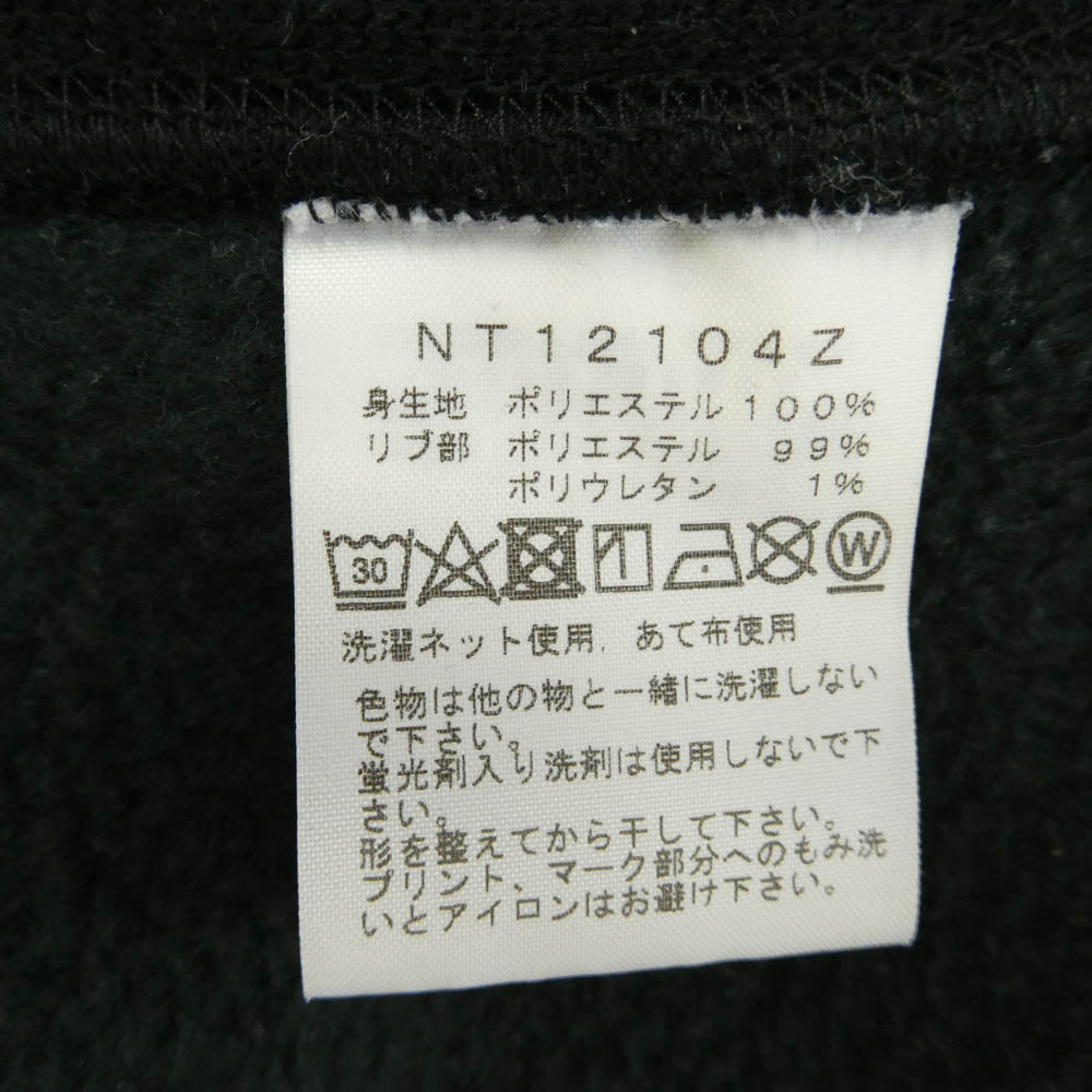 THE NORTH FACE ノースフェイス NT12104Z Small Logo Brushed Crew スモール ロゴ クルー ネック ロゴ刺繍 スウェット ブラック系 L【中古】